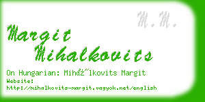 margit mihalkovits business card